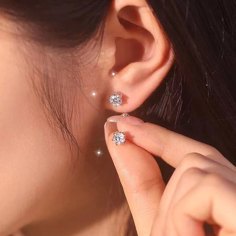 100% Earrings Moissanite for Women Pass Diamond