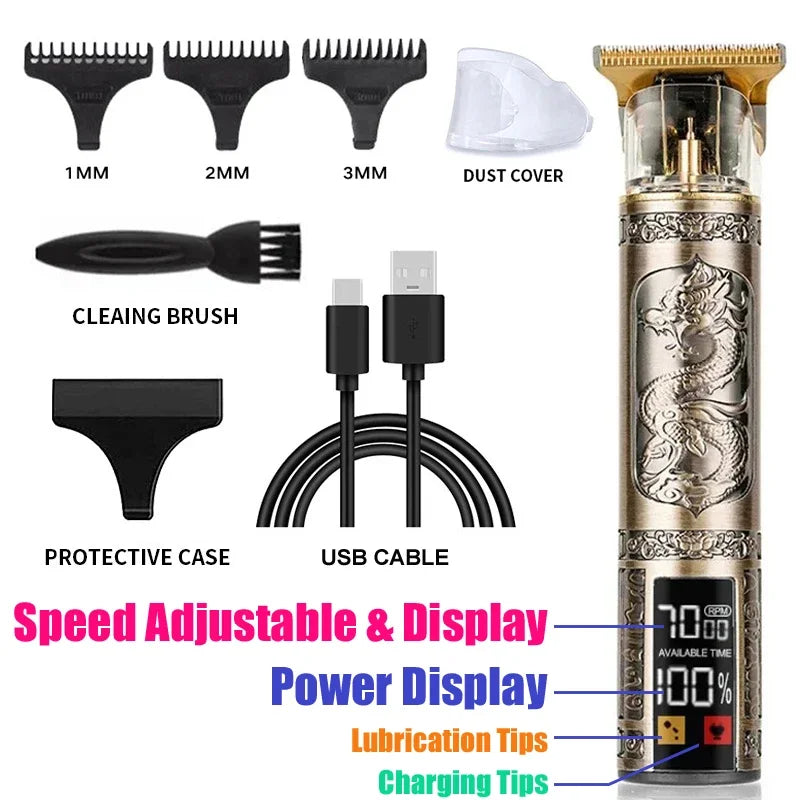 Vintage T9 Electric Cordless Hair Cutting Machine Professional