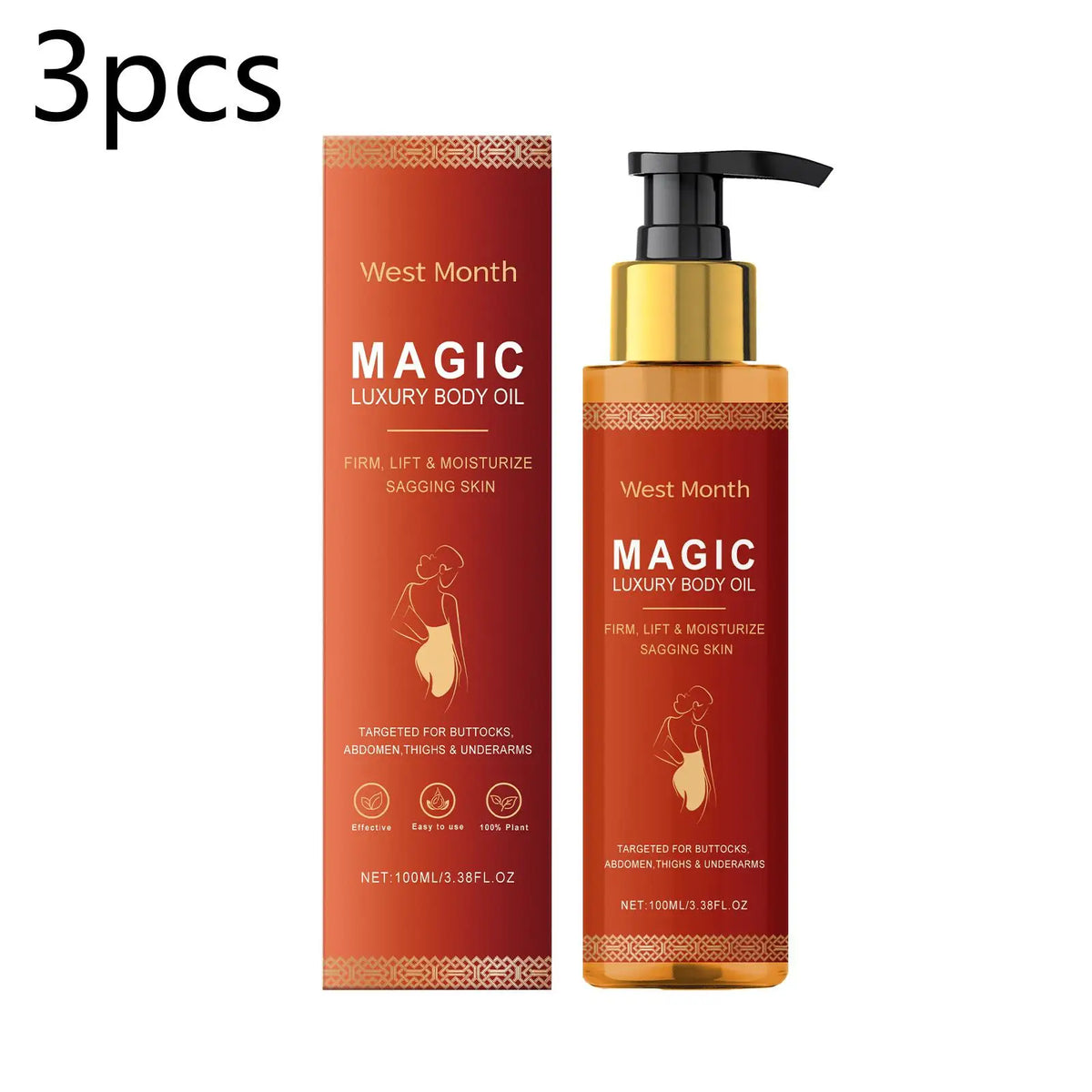 Firming Body Oil for Glowing Skin Improve Dry Moisturizing Anti Cellulite