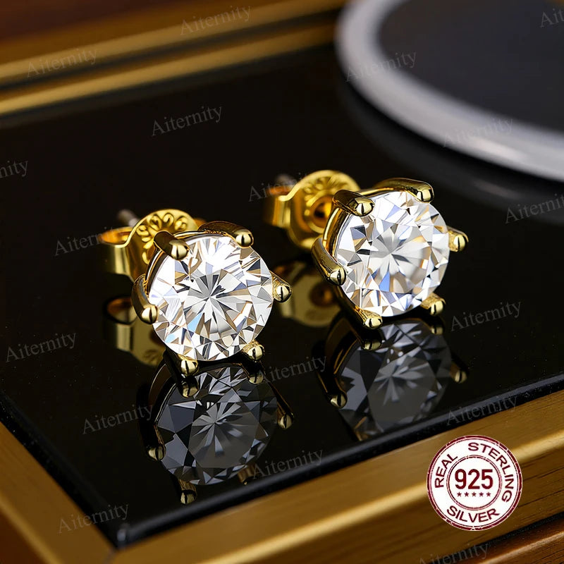 100% Earrings Moissanite for Women Pass Diamond