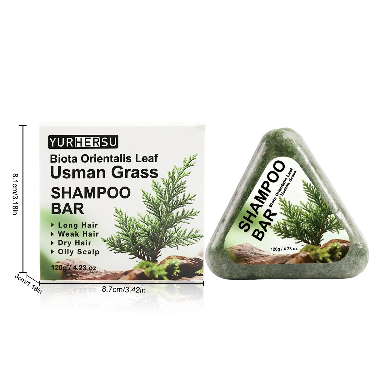Usman grass Smooth Triangle Shampoo Bar,