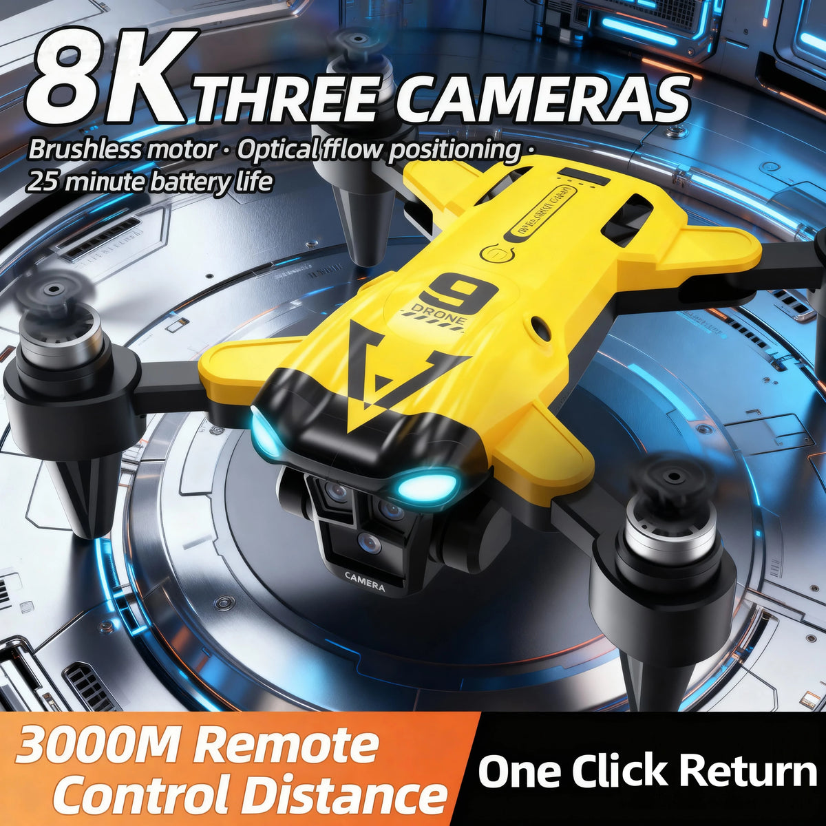 New B9 Pro RC Drone 4K 1080P Wide Angle Dual HD Camera Foldable Quadcopter WiFi FPV Altitude Hold