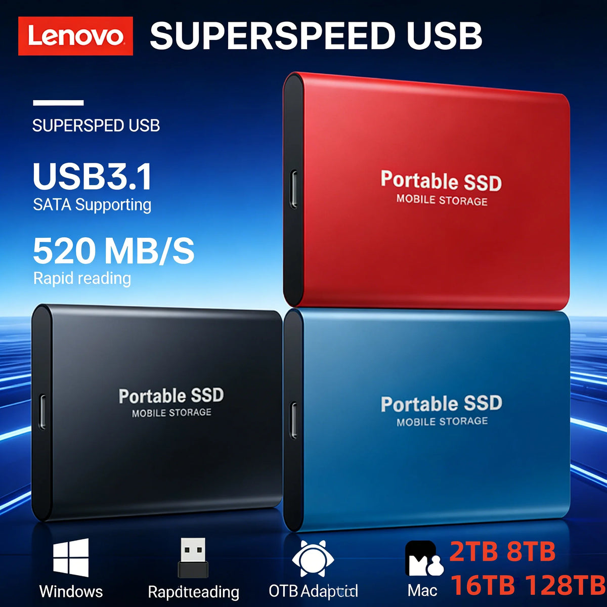 OEM Original T5 Portable Large Capacity External Hard Drive High Speed
