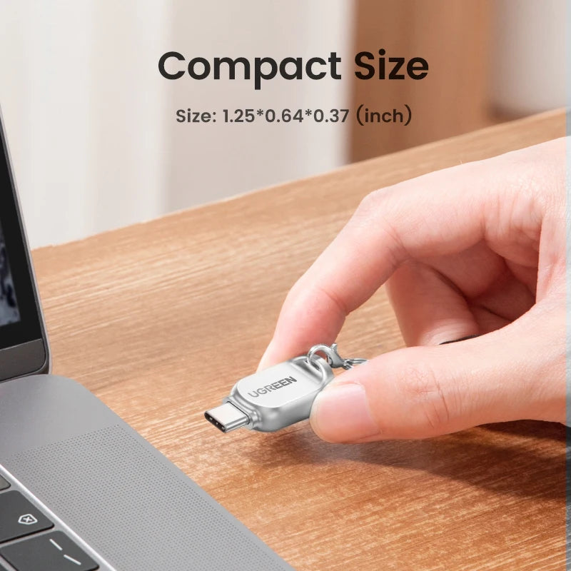 UGREEN Card Reader USB-C to Micro SD TF Card OTG Adapter for Laptop PC Tablet Phone
