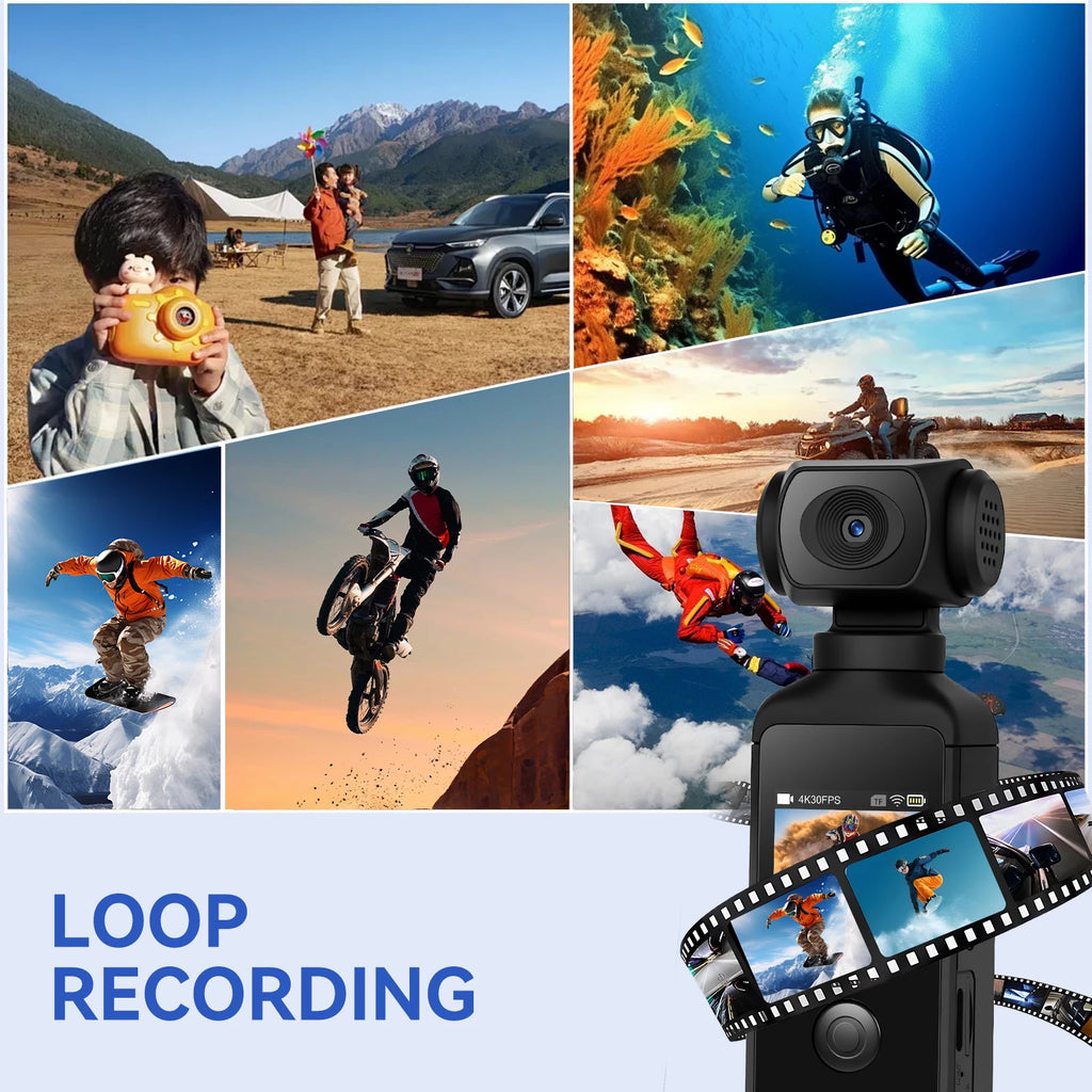1.3" 4K HD Mini Handheld Camera Night Vision WiFi Digital Portable