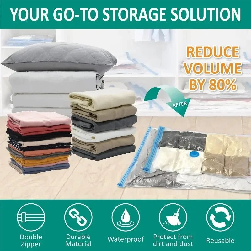 Vacuum Bag with Valve or Pump for Clothes Storing