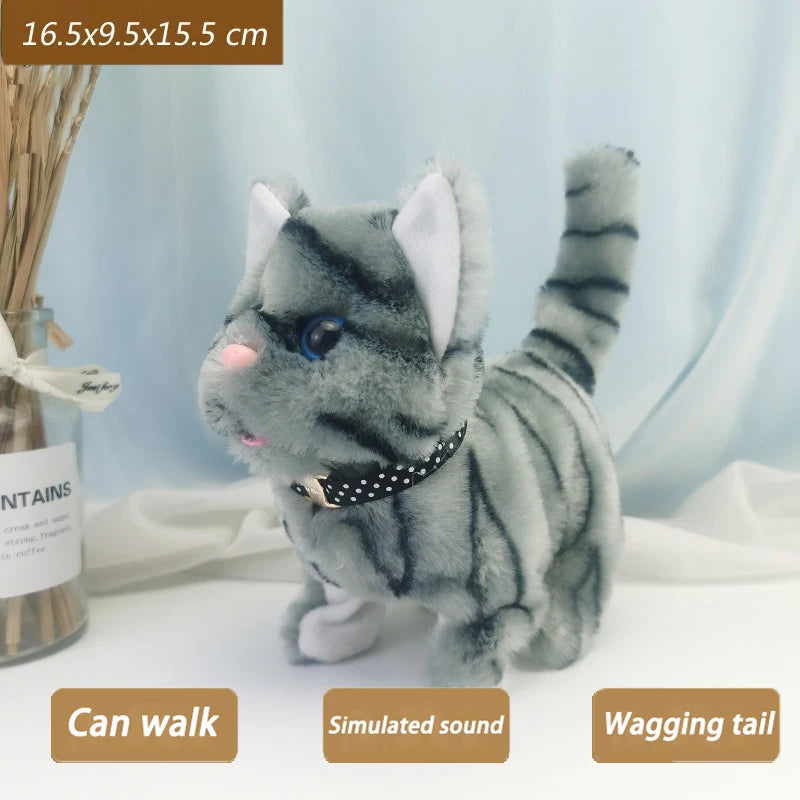 New Walking Kitty Plush Toy Electric Interactive