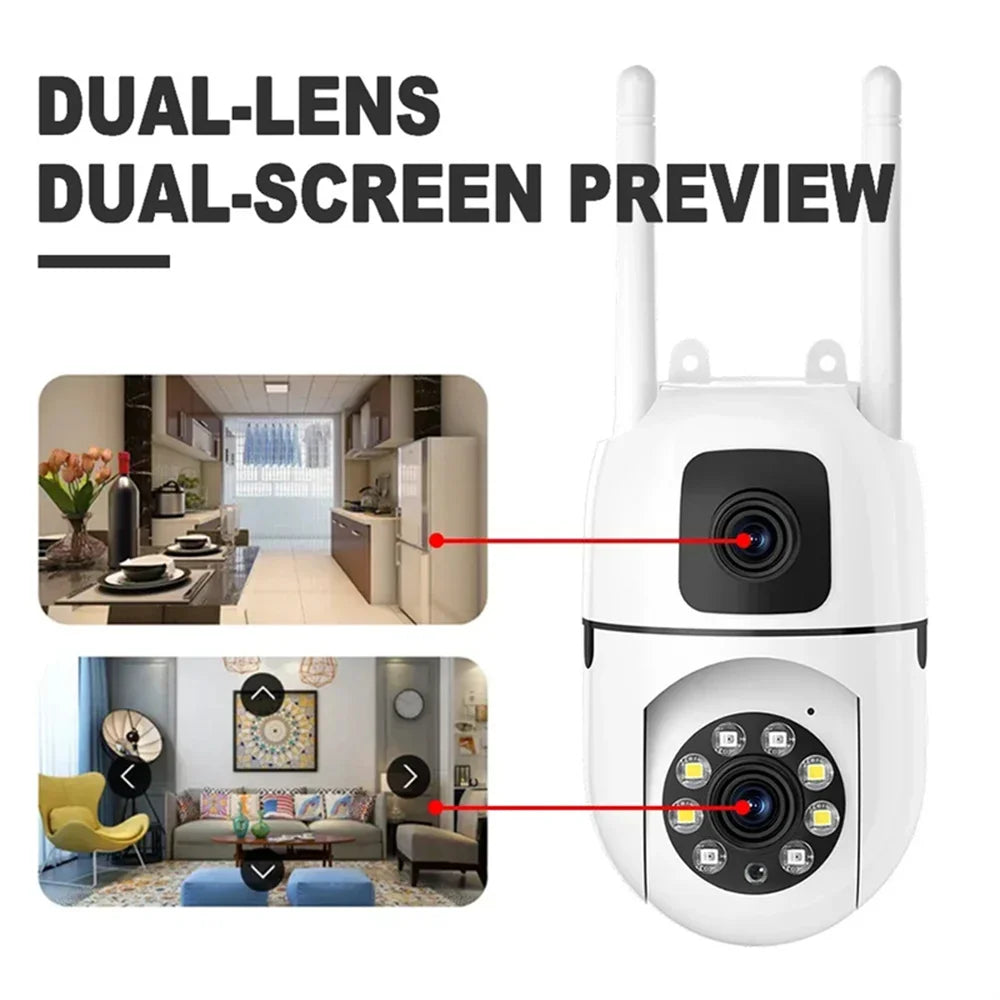 Home Camera HD 8MP Baby WIFI Camera Dual Lens Indoor Mobile Tracking