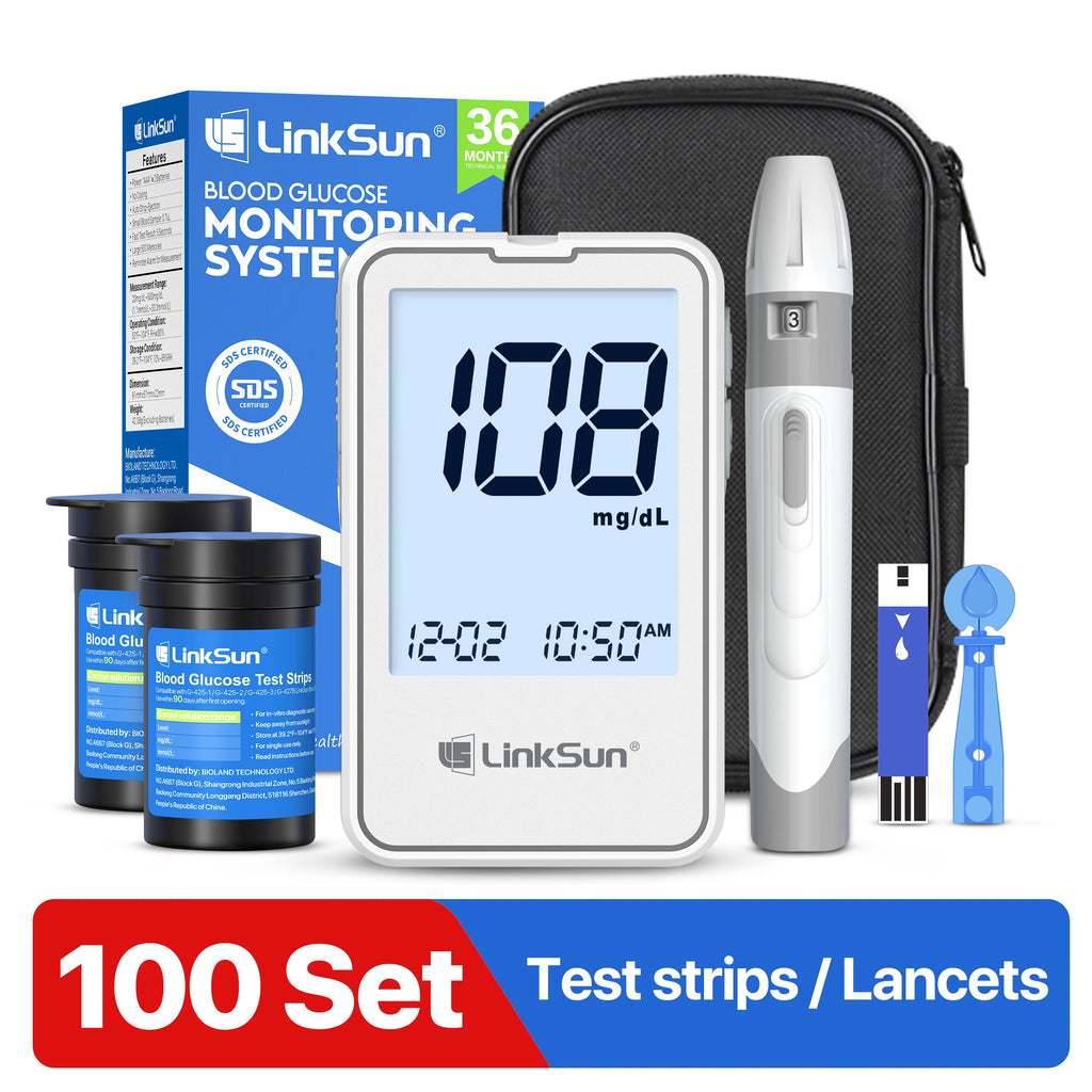 G-425-2 Linksun Blood Glucose Meter Glucometer Kit Diabetes