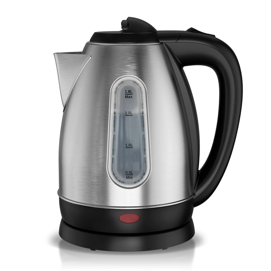 1.8L Stainless Steel Electric Kettle with Water Level Window,