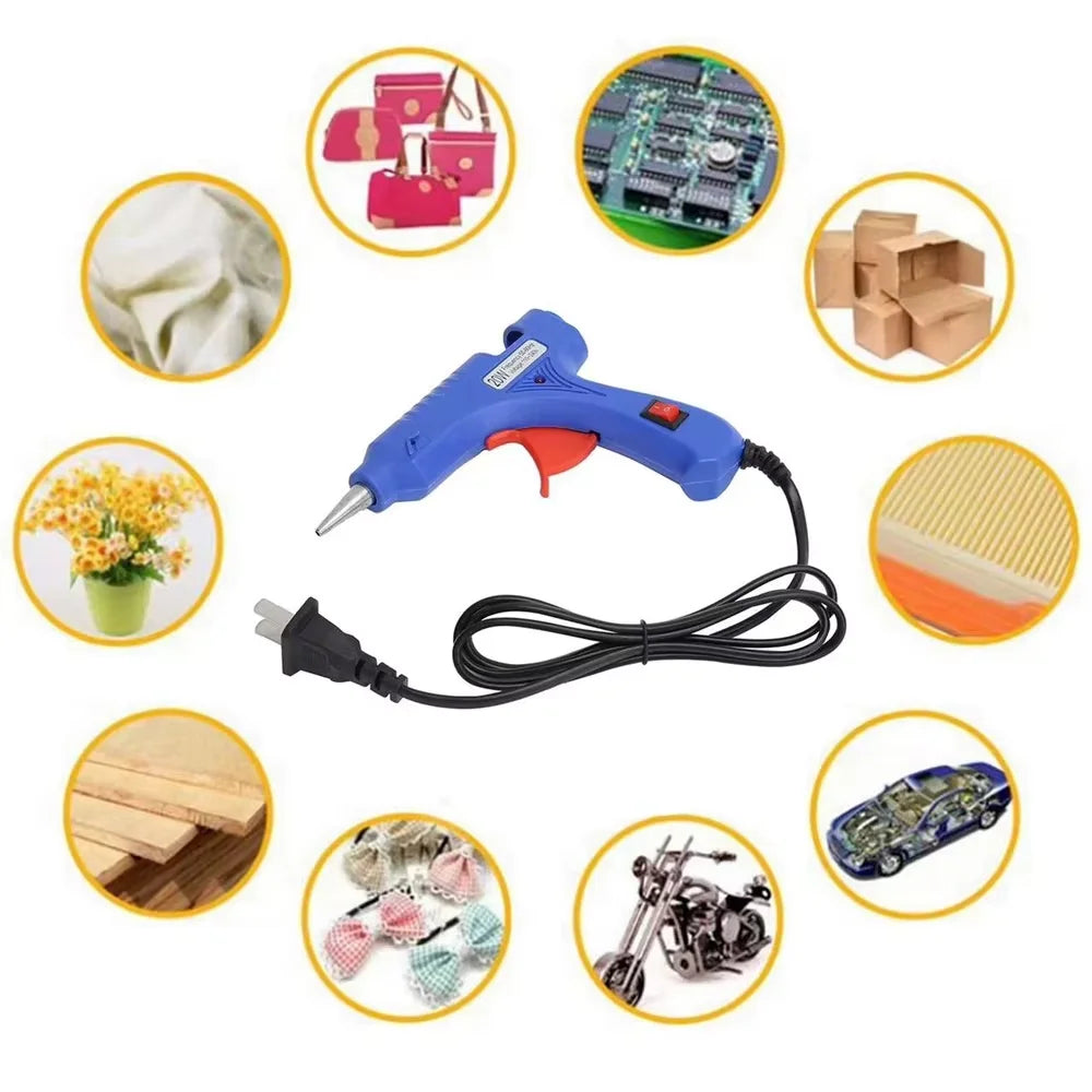 Hot Silicone Gun 20W Electric Glue Gun With 30Pcs Transparent Sticks Mini DIY Tools For Home Repair Tool Special Stick Set