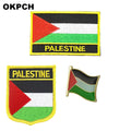 Palestine National Flag Embroidered Iron on Patches for Clothing Metal badges PT0130-3