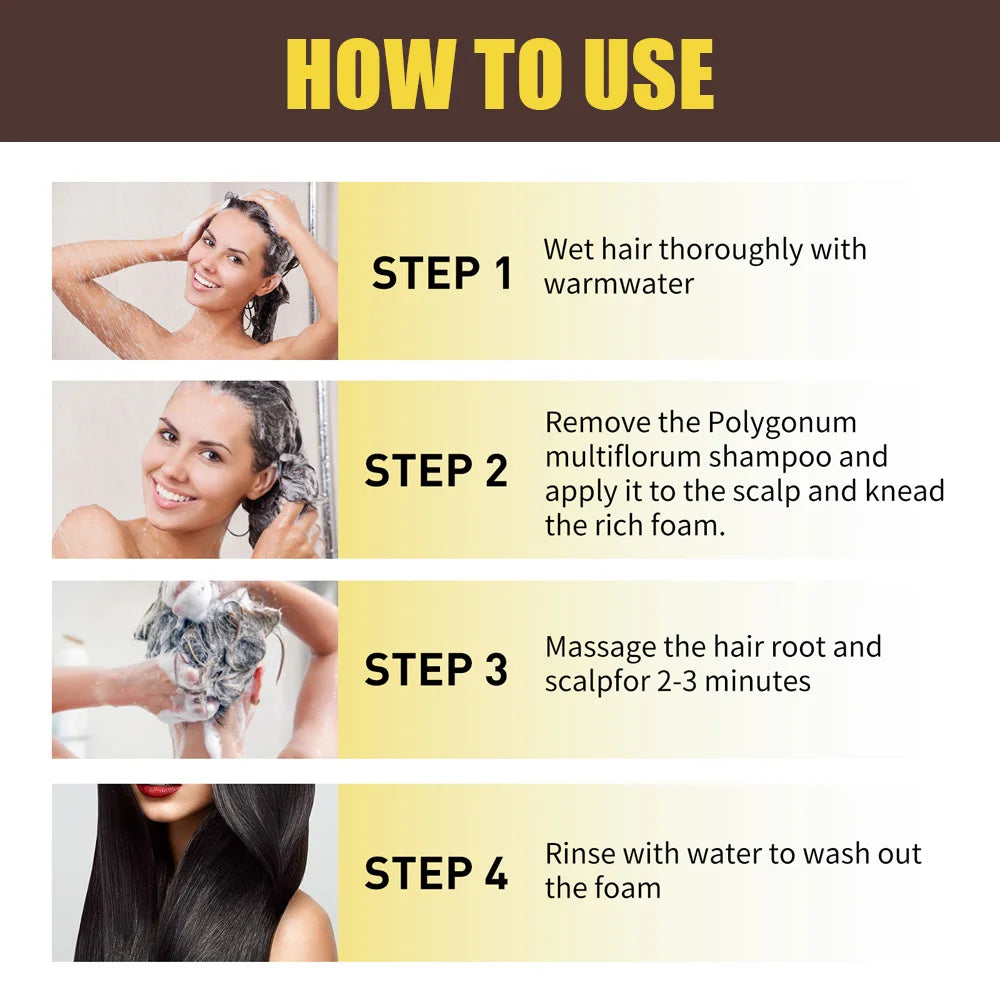 Brown Hair Color Shampoo 3 in 1 Instantly Turns Hair from White to Brown Natural Hair Color Protective Sleeve for Women 100ml