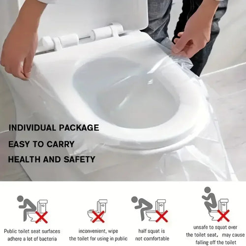 100/5Pcs Disposable Toilet Seat Cover Mat Portable Waterproof Safety Toilet Seat Pads