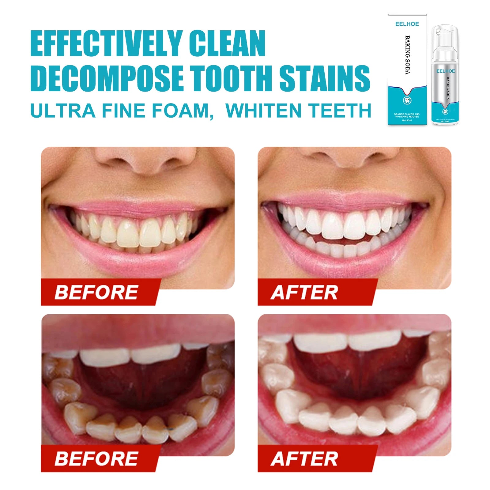 Mint Teeth Cleaning Mousse Removing Plaque Stains Breath Freshen Dental Gingival Oral Hygiene Foam Brighten Toothpaste