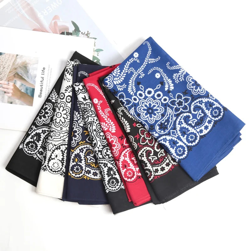 Unisex Hip Hop Women Men Bandana Scarf Punk Square Bandanas Headwear Fashion