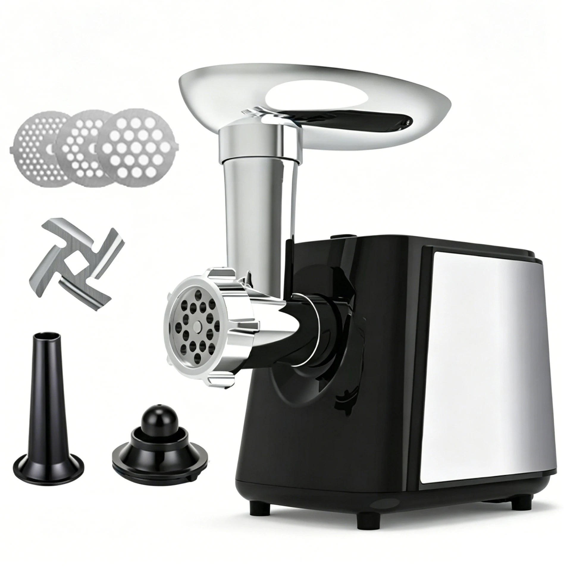 1000W Electric Meat Grinder Heavy Duty Meat Mincer Sausage Stuffer Machine 220V Stainless Steel Food Grinder Stand Mixer