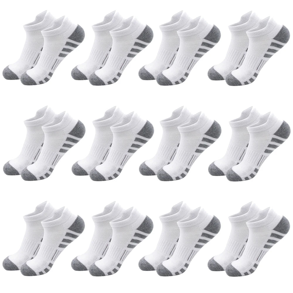 6/24 Pairs Cushioned Breathable Ankle Athletic