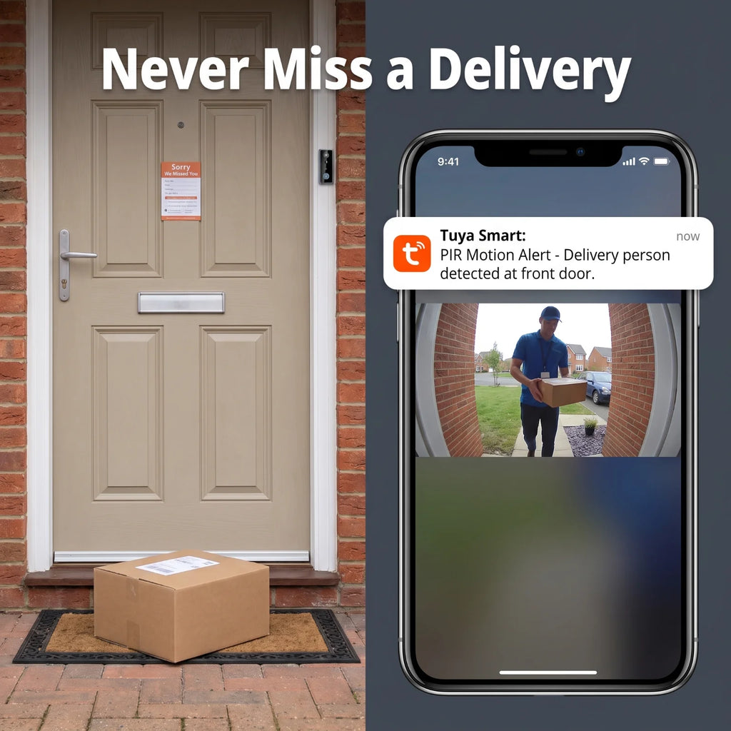Tuya Smart WiFi Video Doorbell Camera with Indoor Ding Dong Chime 1080P