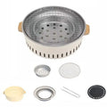 Portable Barbecue Grill Korean Charcoal Stove Stainless Steel Split BBQ