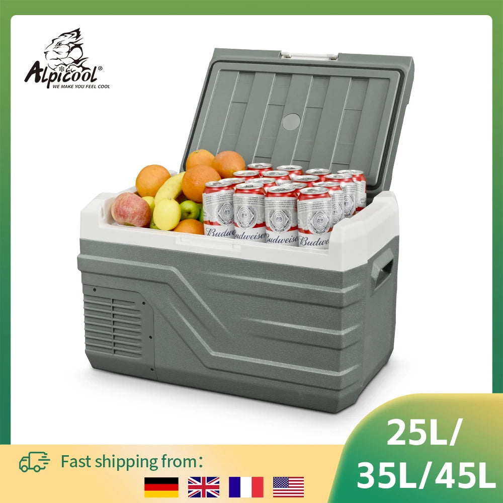 Alpicool NL 25L 35L 45L Car Refrigerator 12V Compressor Fridge Freezer 12/24V