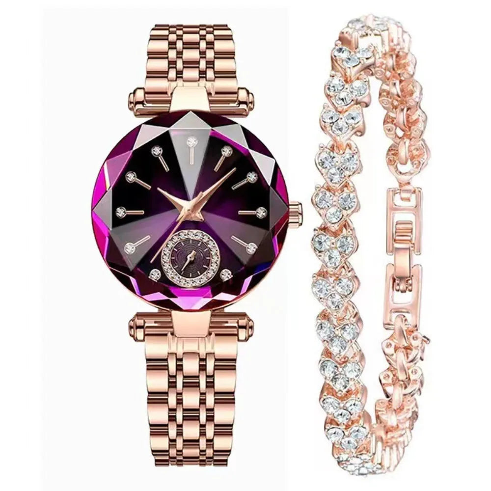 Trendy Luxury Women's Wristwatch Elegant Inlaid Diamond