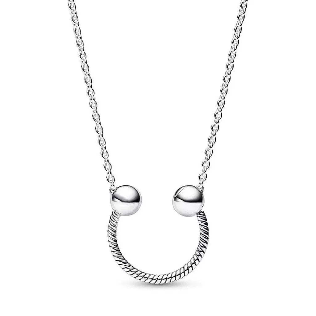 Fashionable Heart Pendant Necklace S925 Pure Silver Zircon