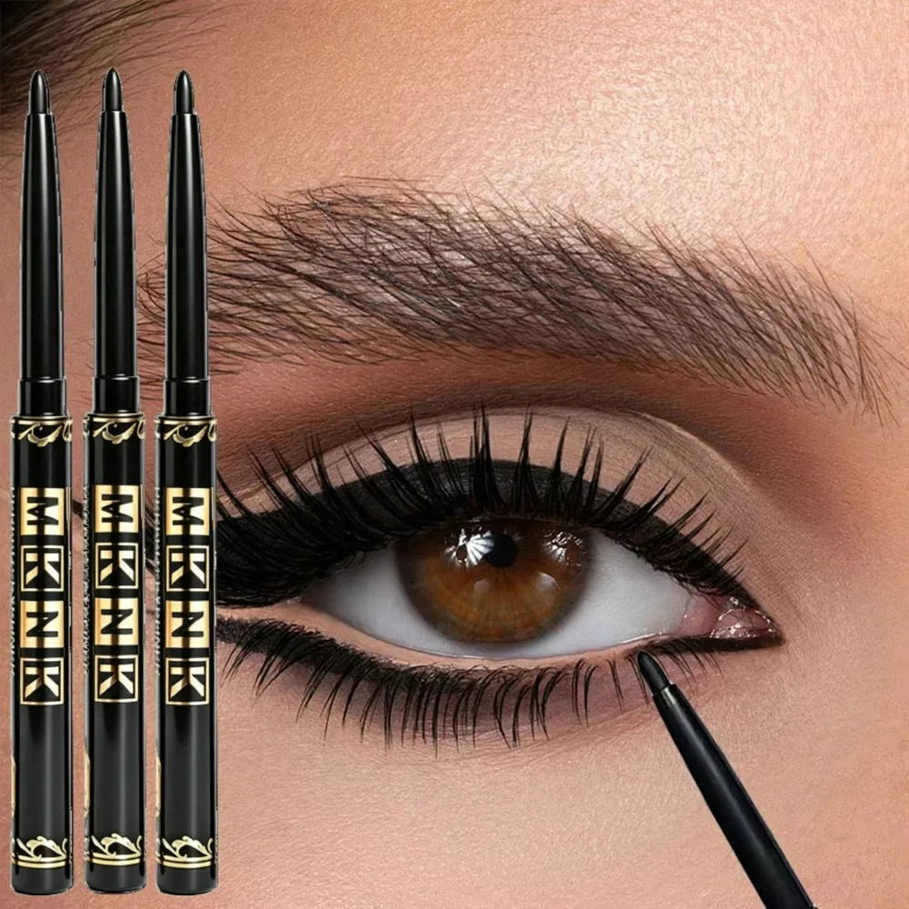 3Pcs Automatic Retractable Eyeliner. High-Pigment Matte Waterproof