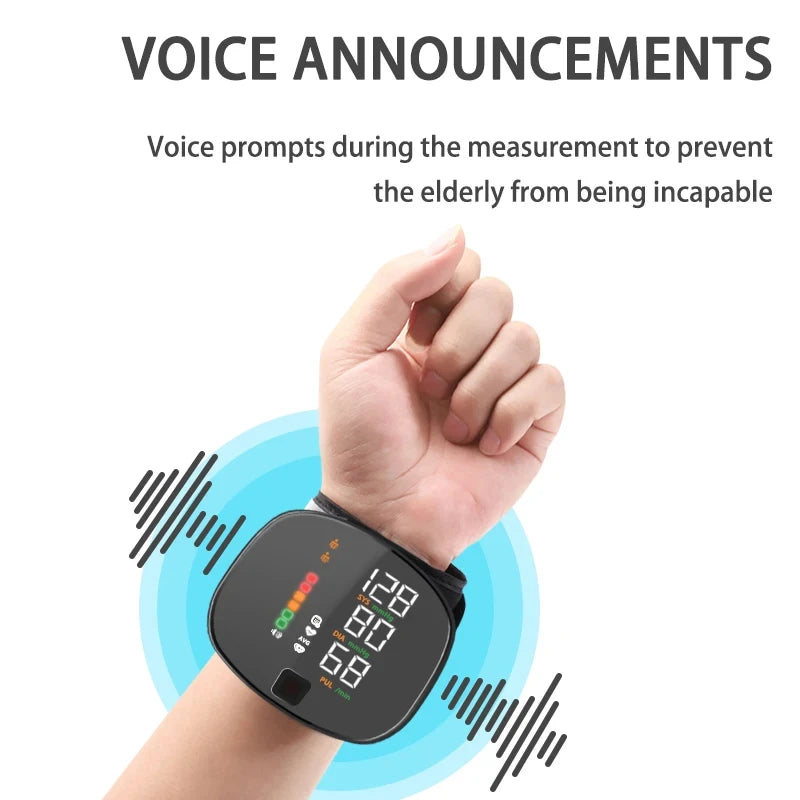 Wrist Type Blood Pressure Monitor LED Display