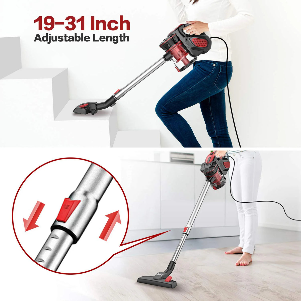 INSE I5 Corded Vacuum Cleaner 600W 18000Pa Powerful 2-in-1 HEPA Filters