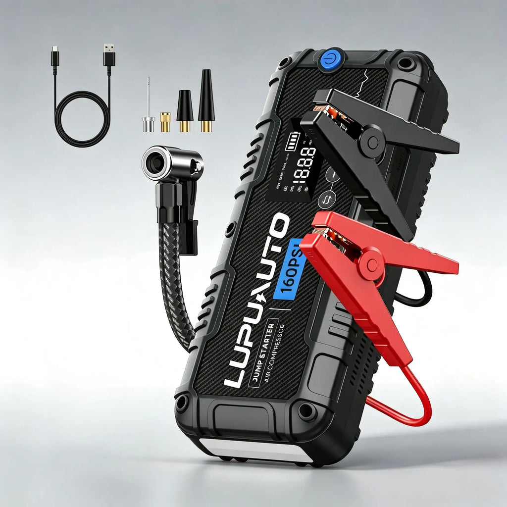 4 In 1 Car Jump Starter with LED Lighting 4000A Portable