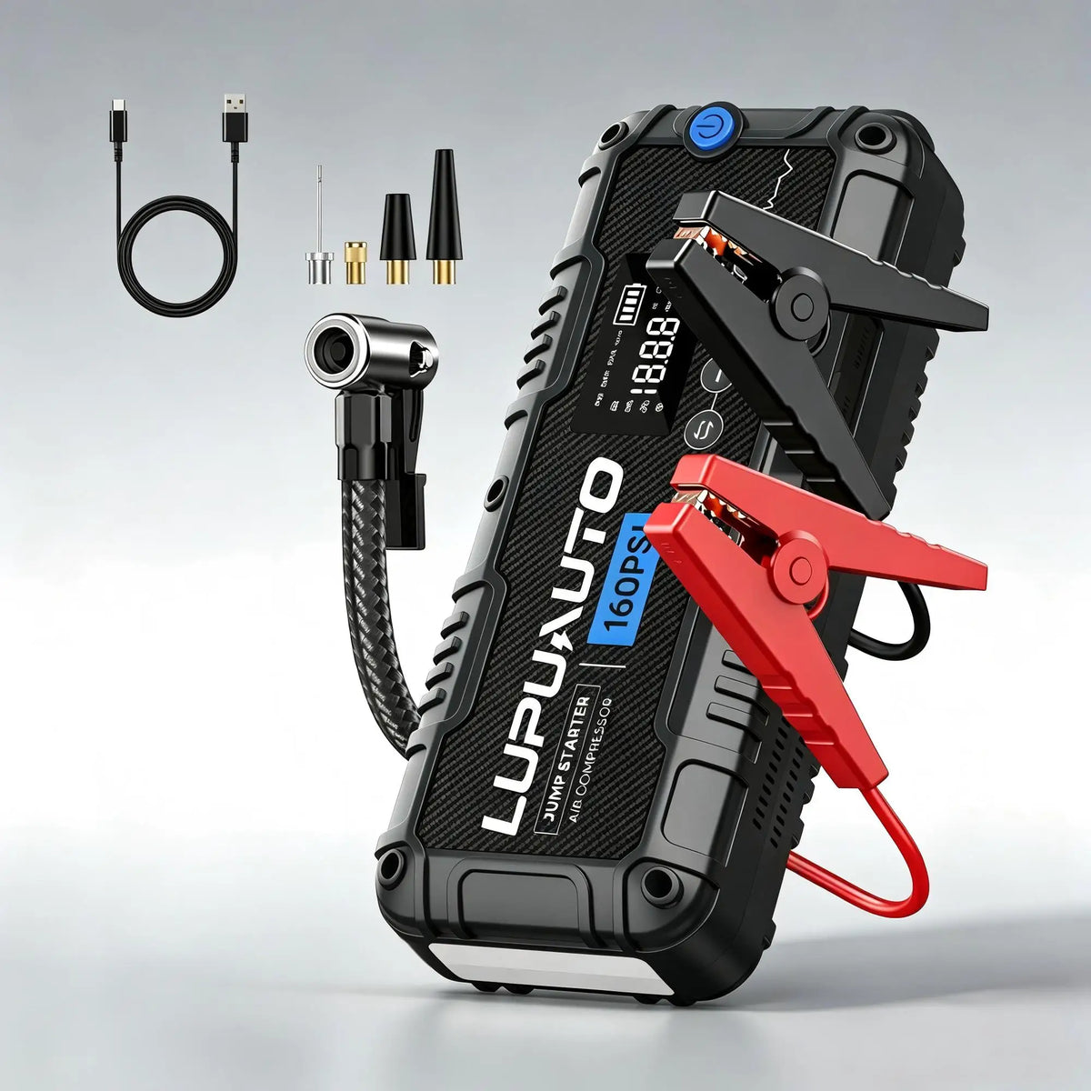 4 In 1 Car Jump Starter with LED Lighting 4000A Portable