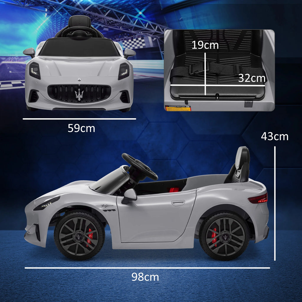 AIYAPLAY Kids Electric Car 12V Kids Car 2.4 GHz remote control 2 Motor Grey