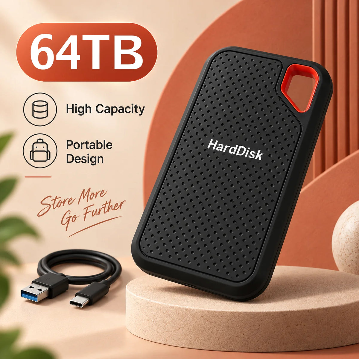 2TB External Hard Drive USB3.1 Mobile Storage Hard Disk