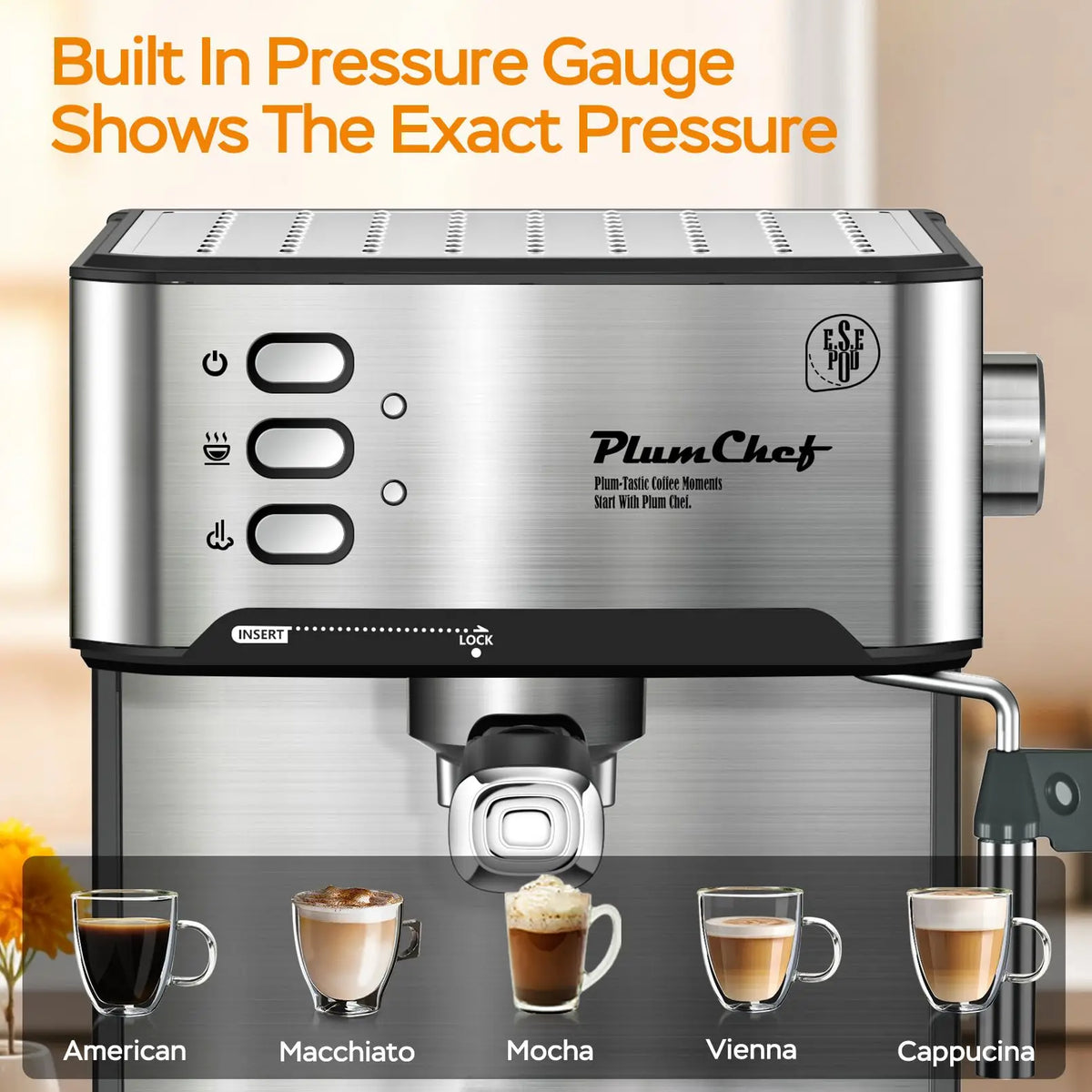 Espresso Machine 20 Bar Professional Compact