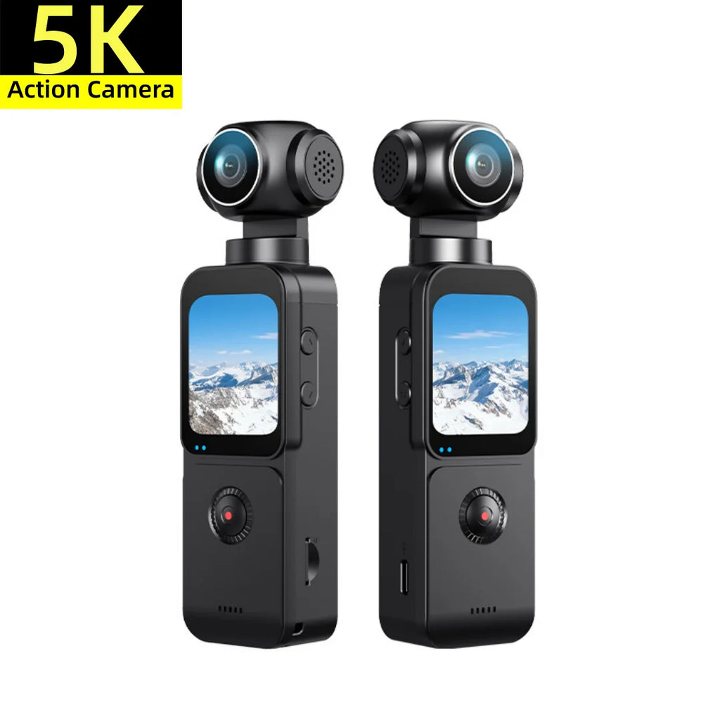 SKIG 5K Pocket Action Camera 270° Rotatable Vlog Rotation Camera for Outdoor Sport, Bike, Travel, Sports Camera Recorder