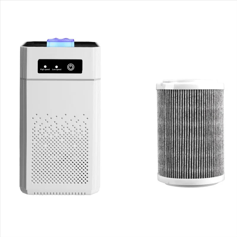 HOMEFISH Air Purifier USB Portable Air Purifier With Aromatherap Smoke Odor Filter With Replaceable Filter For Home Car Kitchen