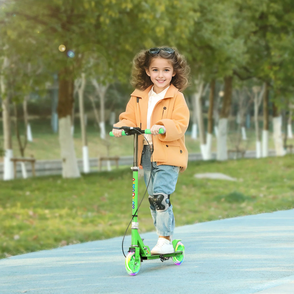 AIYAPLAY Scooter Children Folding with Adjustable Handlebar Height 2 Luminous Wheels
