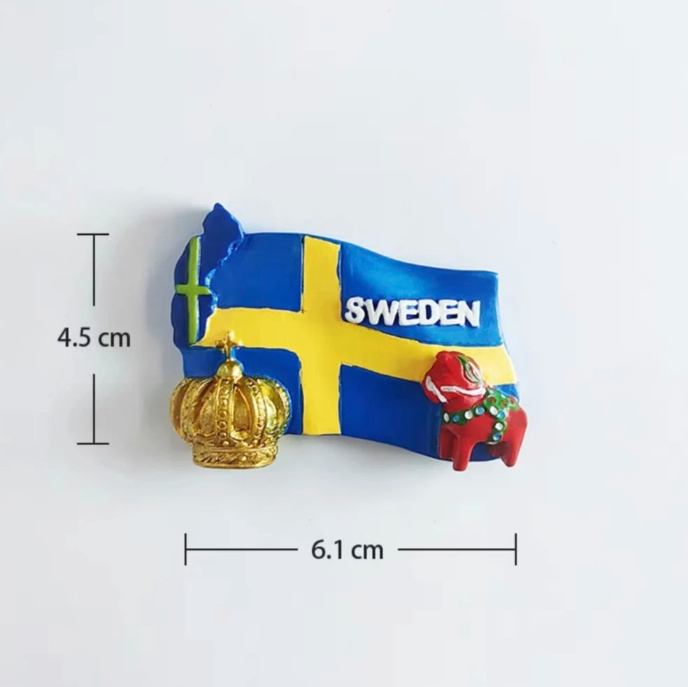 Sweden Amorous Feelings Fridge Magnets Tourist Souvenirs Crafts Refrigerator magnet Decoration Articles Handicraft Gifts