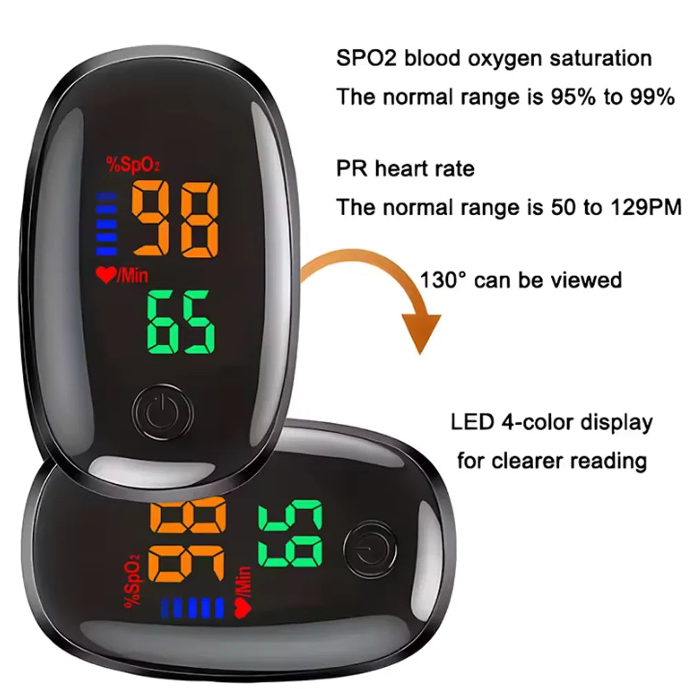1pc Finger Pulse Oximeter Medical Portable Blood Oxygen Oxymetre Heart Rate Saturation Meter OLED Oximetro De Dedo LED Display