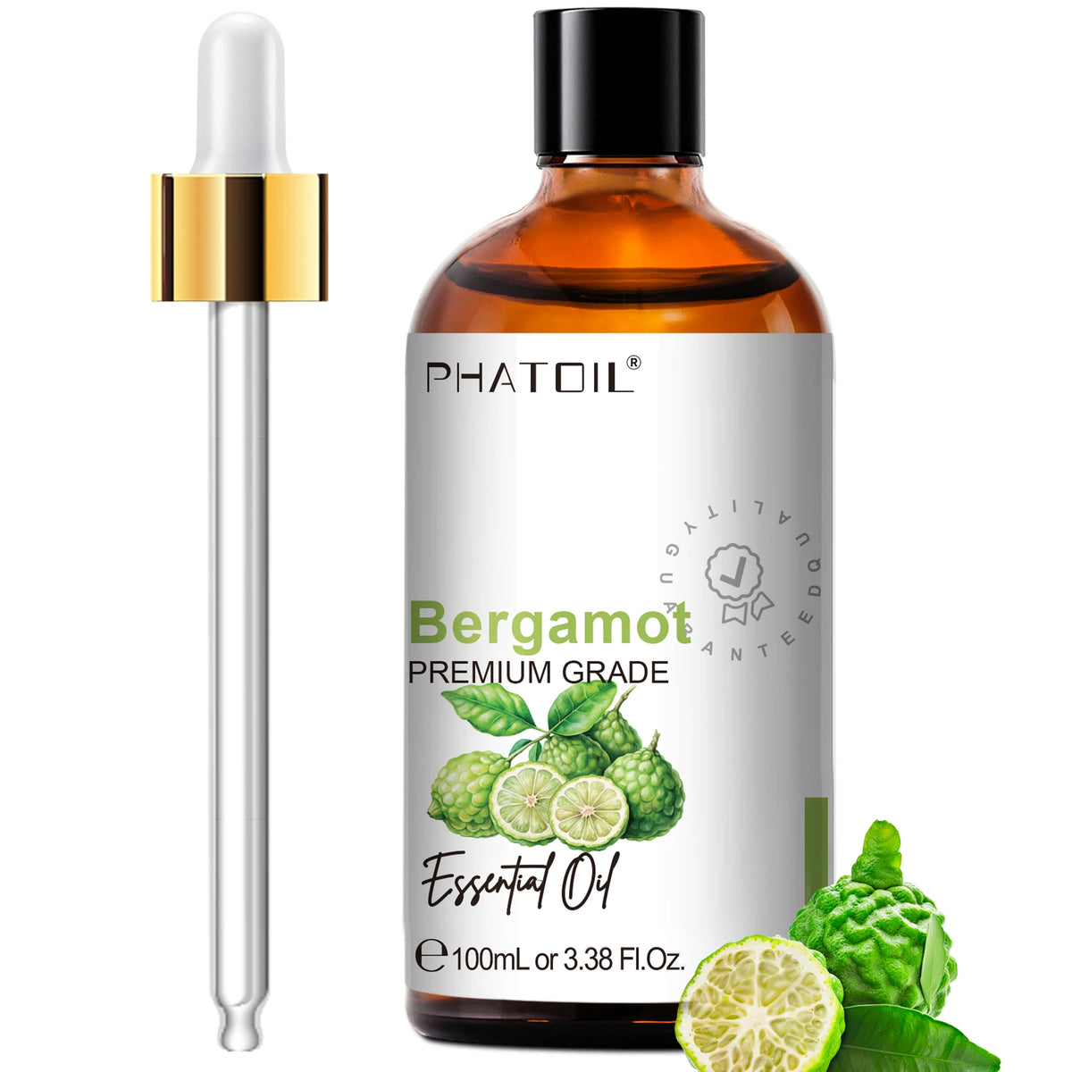 PHATOIL 100ml(3.38 fl.Oz) Eucalyptus Peppermint Tea tree Vanilla Bergamot Aromatherapy Essential Oil For Diffuser,Candle Making