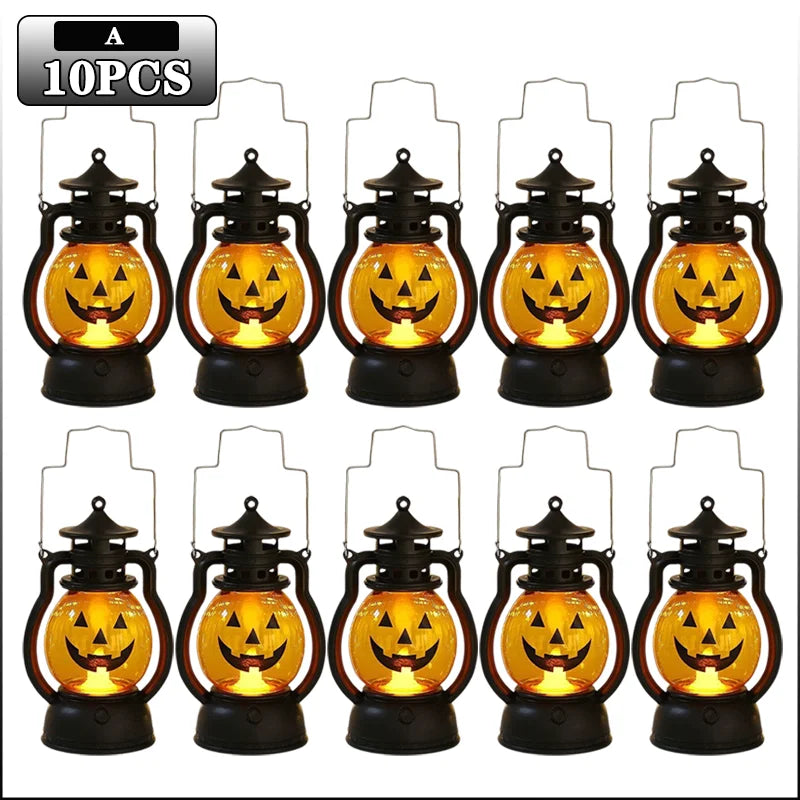 Halloween Pumpkin Ghost Face Lamp Portable Skull Decoration
