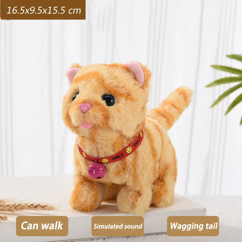 New Walking Kitty Plush Toy Electric Interactive