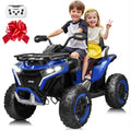 24V Ride on Car, Kids ATV XL Four Wheeler W/EVA Tires, 19-Inch Leather 2 Seater, 800W Motors