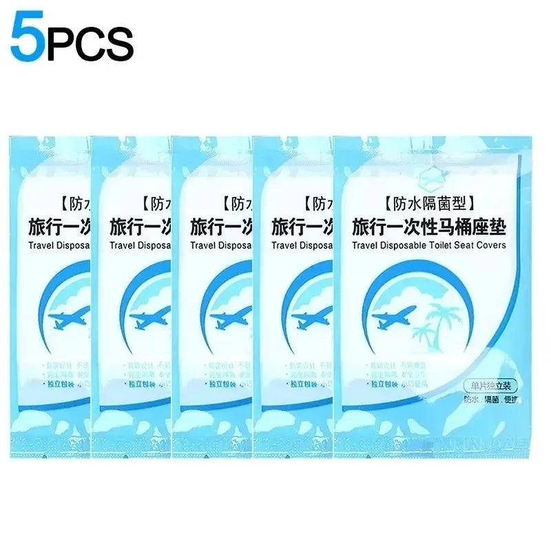5-100Pcs Disposable Toilet Seat Cover Mat Portable Waterproof Safety