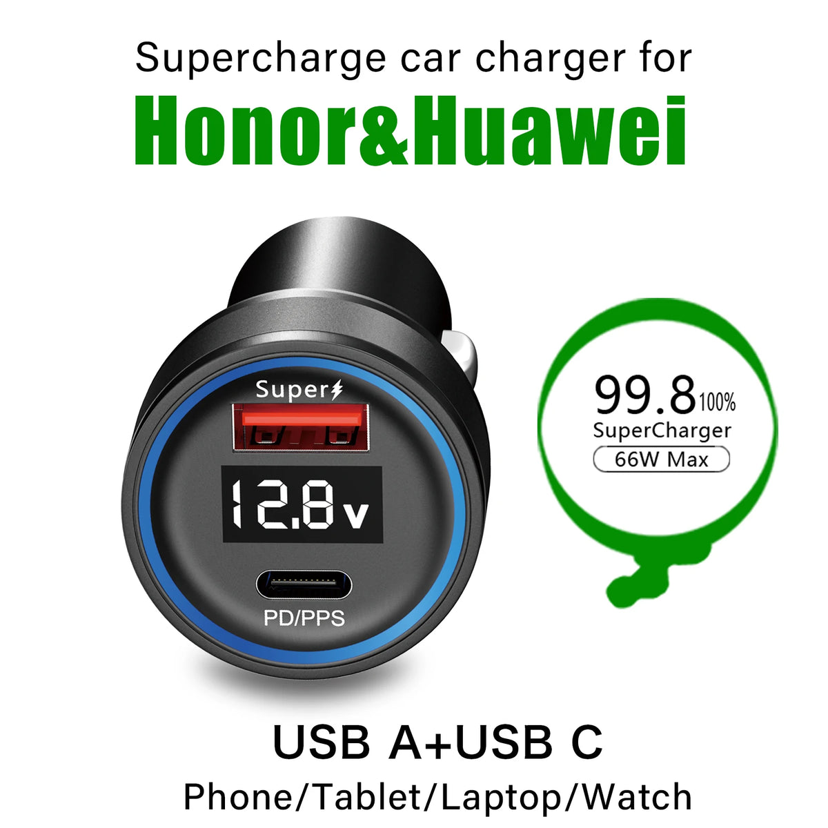 6A 66W car charger for Honor Magic V 5 3 7 6 400 200 90 70 50 X9d X7C cigarette lighter USB charger for Huawei car phone adapter