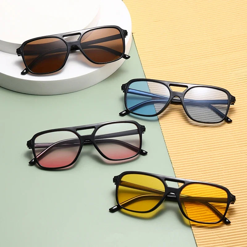 Children Double Girder Pilot Large Frame Sunglasses