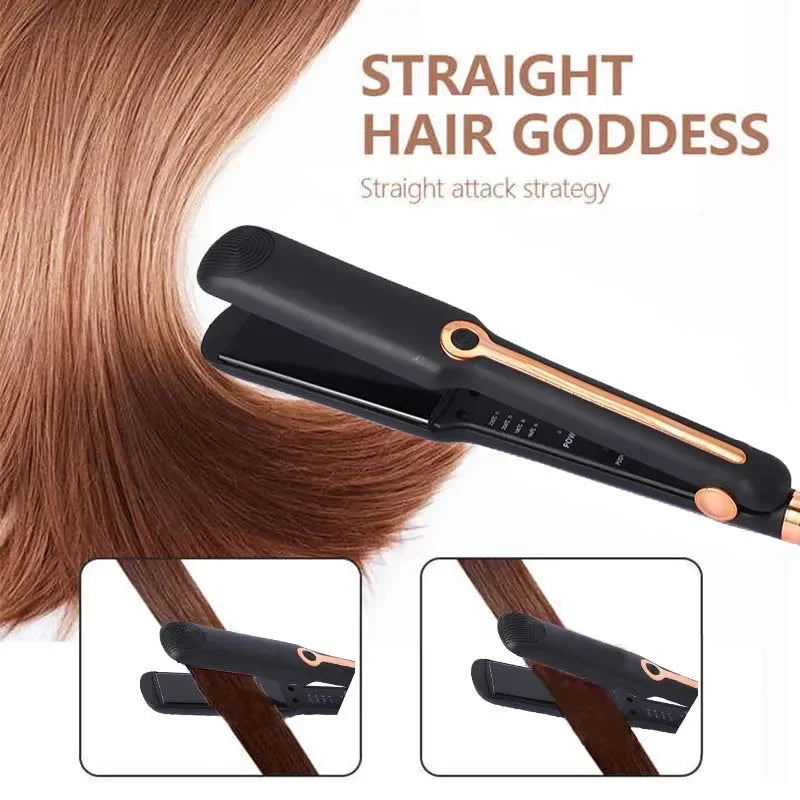 Tinsol 2-in-1 Hair Straightener Curling Iron Ceramic Plate Negative Ion Wide Plate