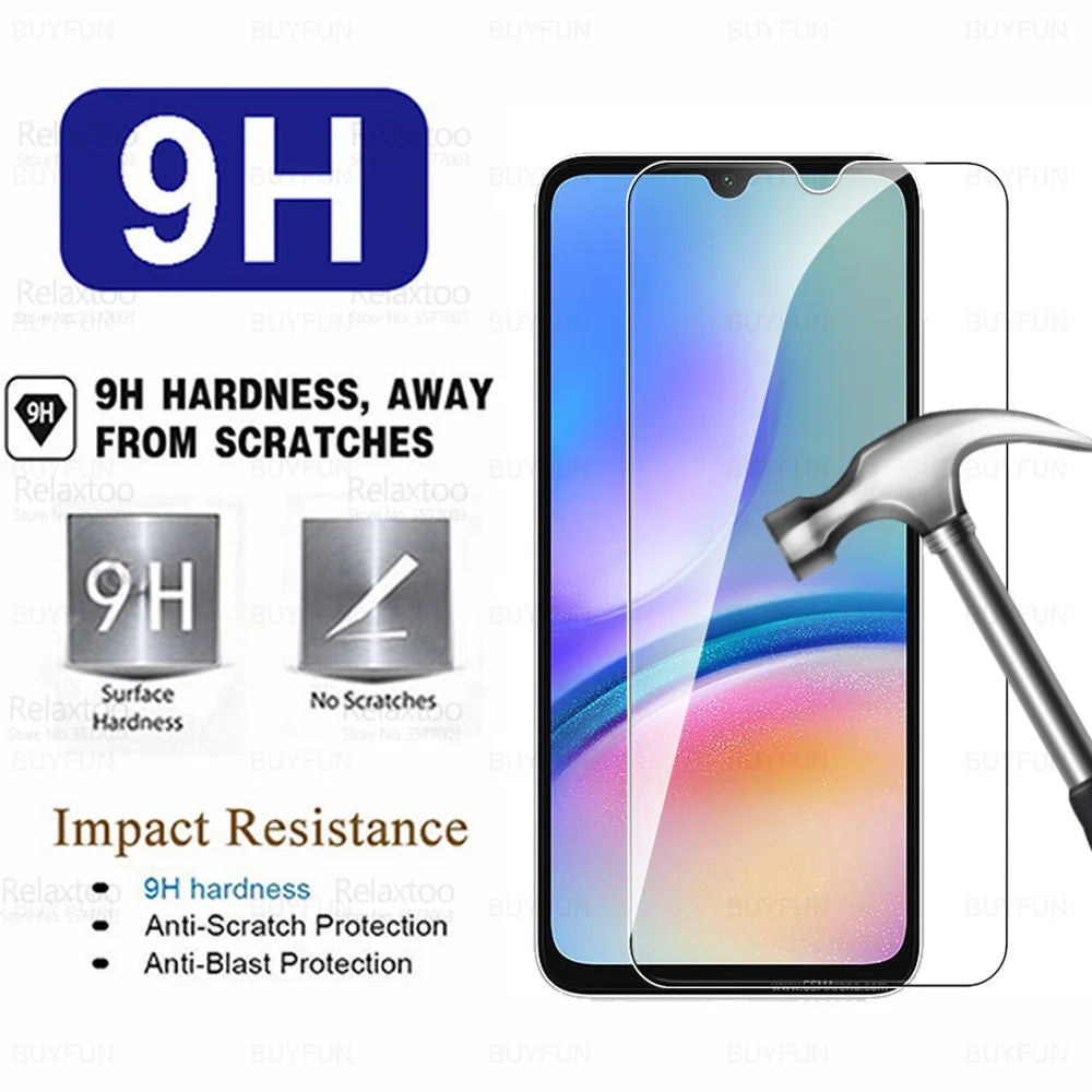 1-4Pcs Tempered Glass For Samsung Galaxy A05s A05 A15 4G A25 A35 A55 5G A06 A16 A26 A36 A56 A07 A17 A27 A37 A57 Screen Protector