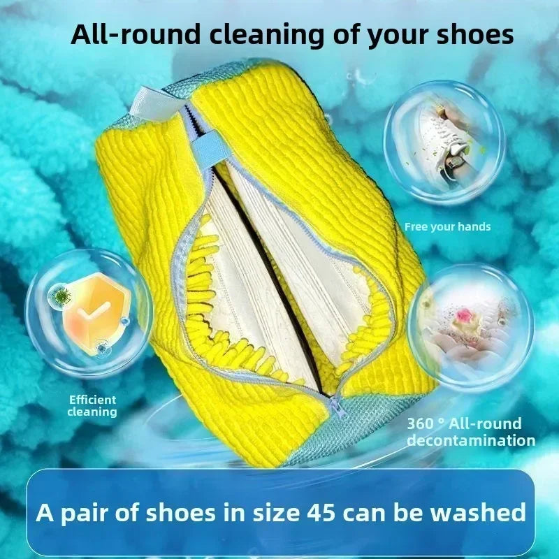 Laundry Bags Shoe Washing Machine Bag-with Zipper Laundry Bag with Rich Fluff Inside